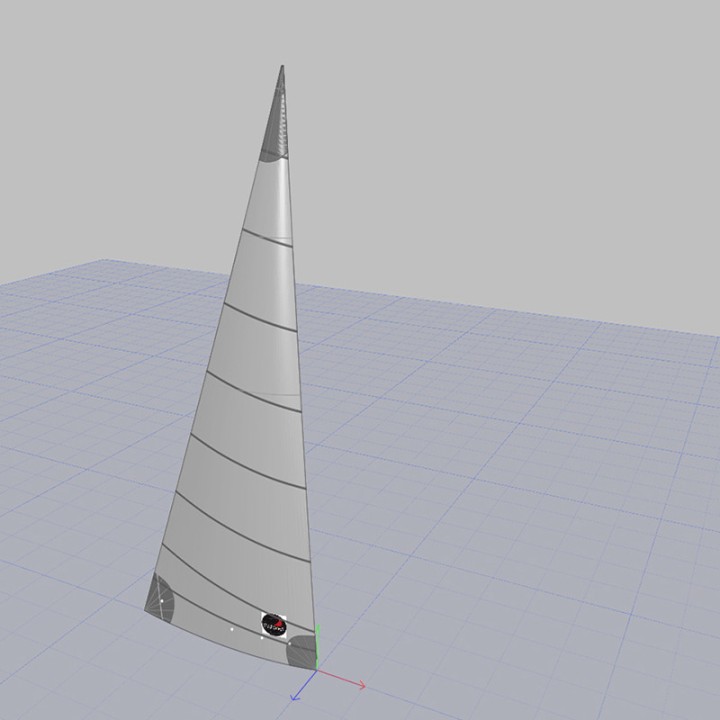 Crosscut furling mainsail